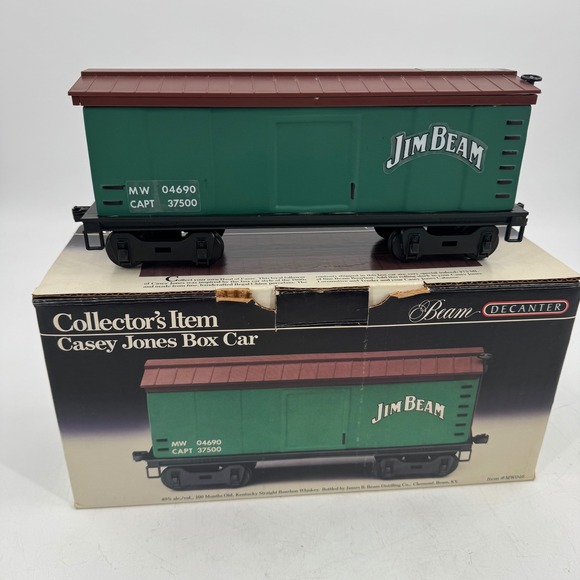 Jim Beam Decanter Casey Jones Box Car Collector Item Kentucky Bourbon Whiskey - Picture 5 of 12